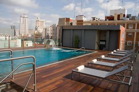 Pool view Mercure Madrid Santo Domingo Pool view